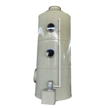 Durable spray chemical waste gas scrubber